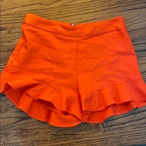 Orange Zara Ruffle Short